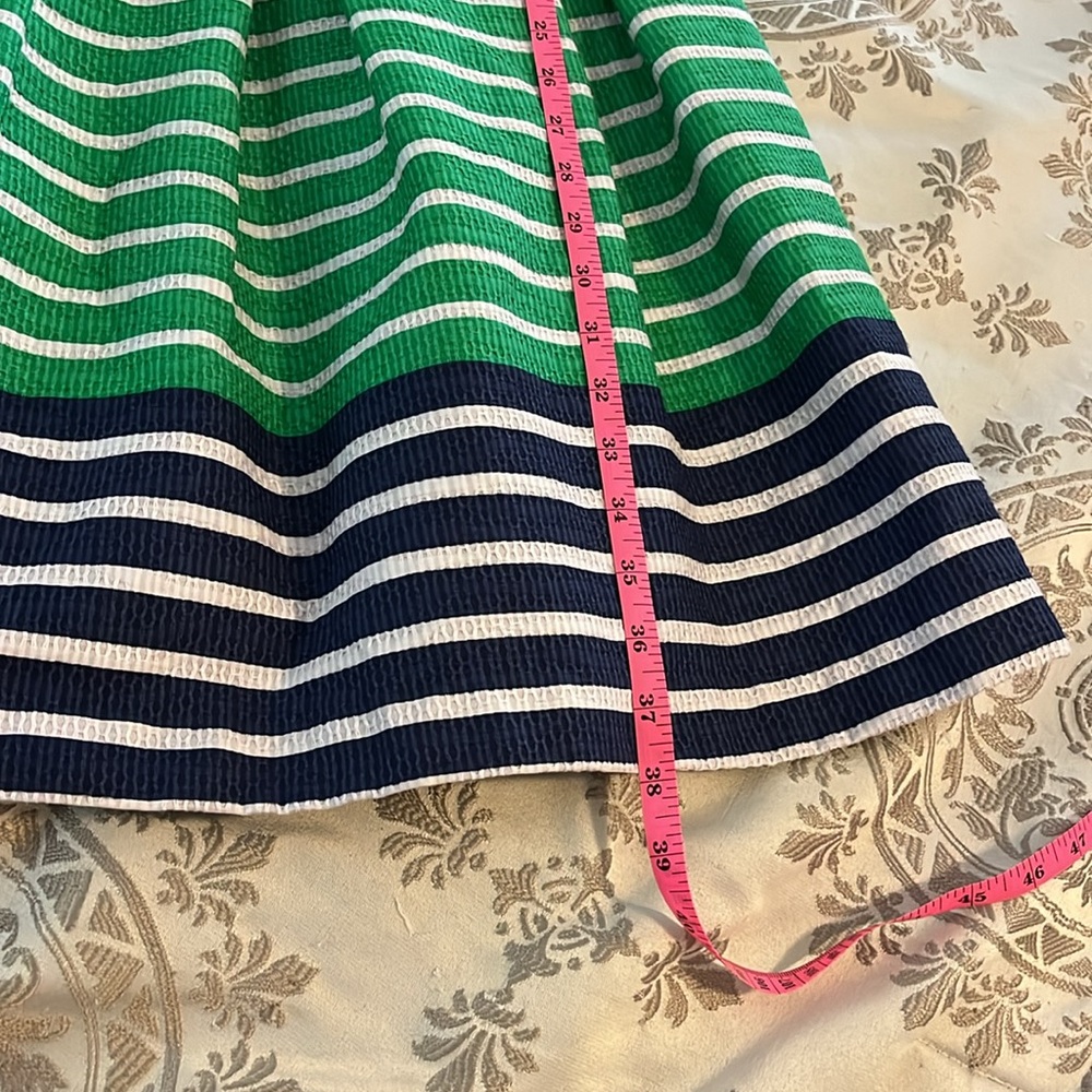 Just…Taylor dress, women’s size 10, green and navy with white stripes - Picture 10 of 10
